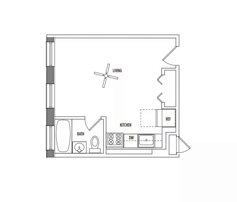 S1 Non-Renovated floor plan