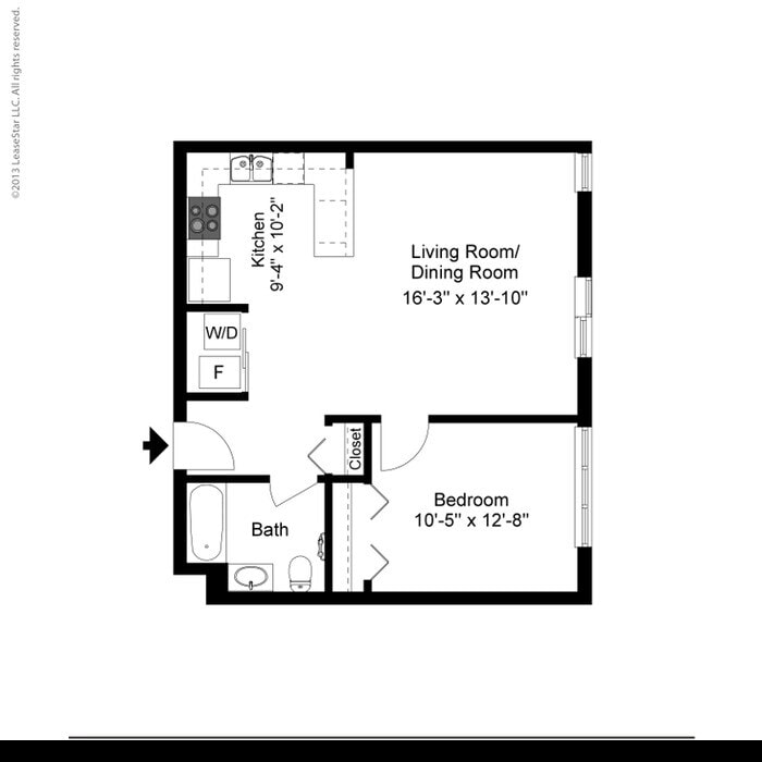 1 Bedroom Floor Plan A4 floor plan