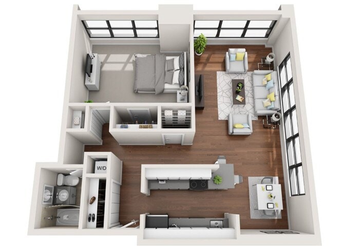 Tier 9/15 (1BR/1BA) floor plan