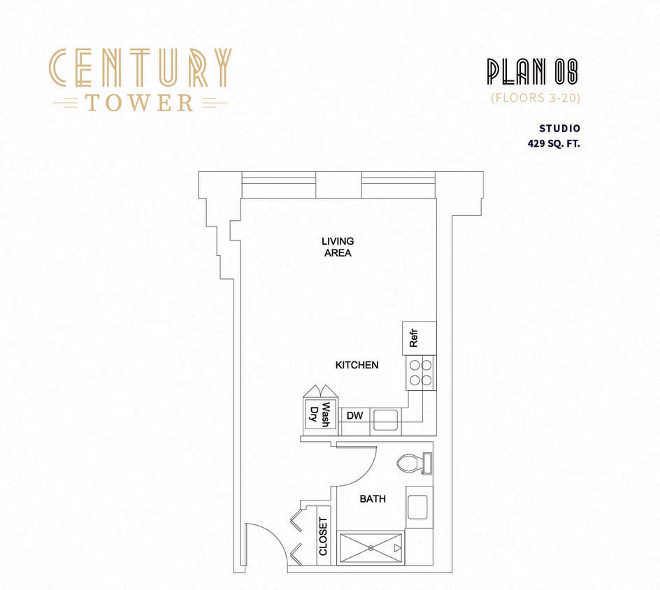 Studio 08 floor plan