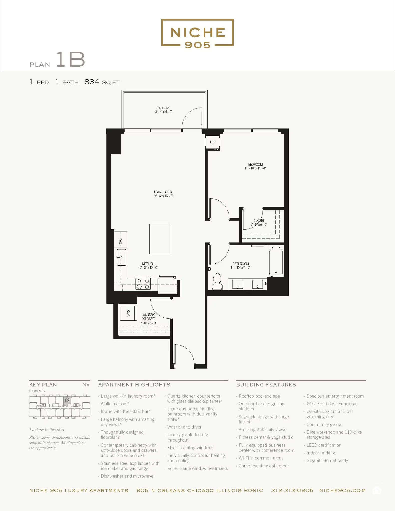 1B floor plan