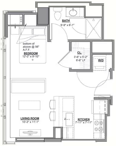 Studio-S1 floor plan