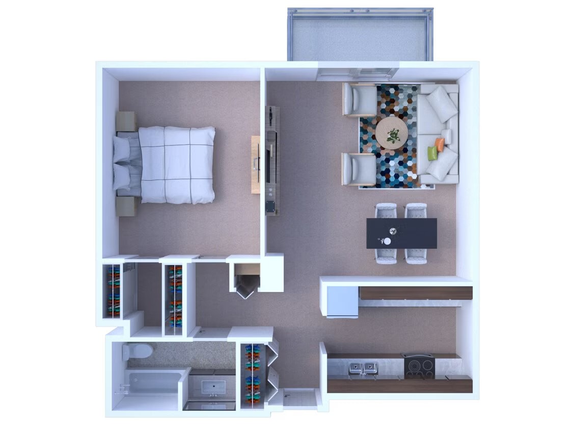 1 Bedroom Floor Plan A2 floor plan