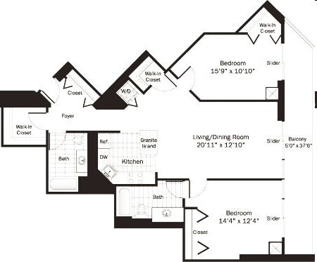 UNIT 11 (2BR/2BA) floor plan