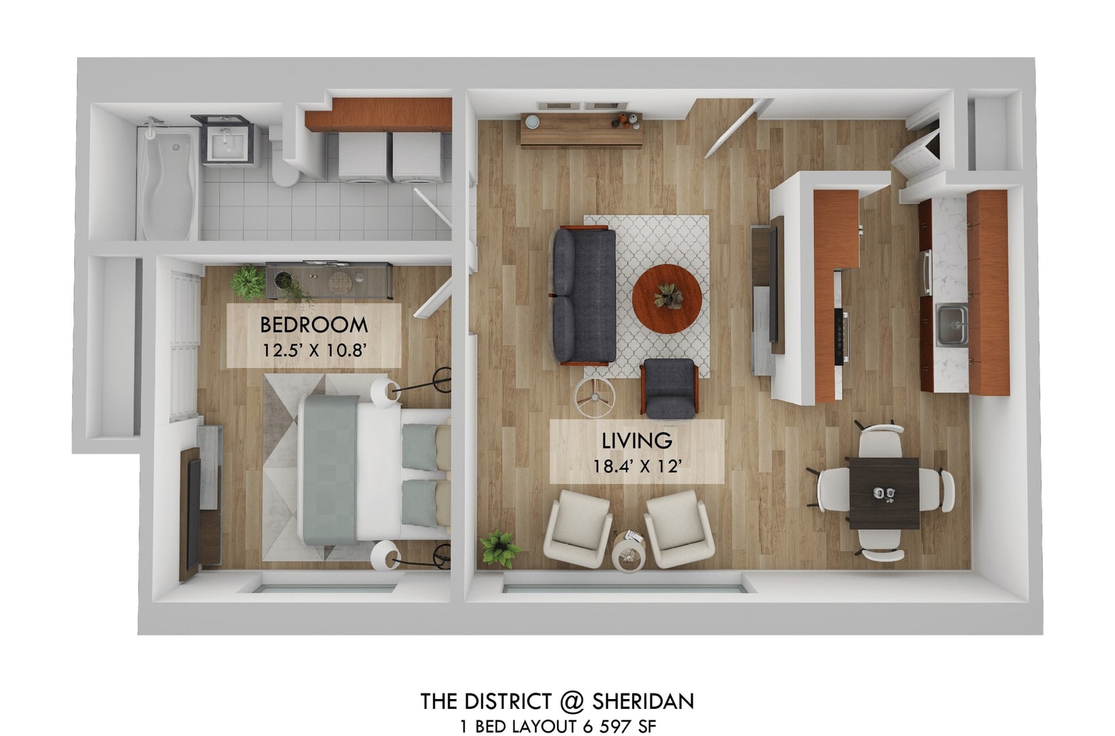 1 BR 1B 06 floor plan
