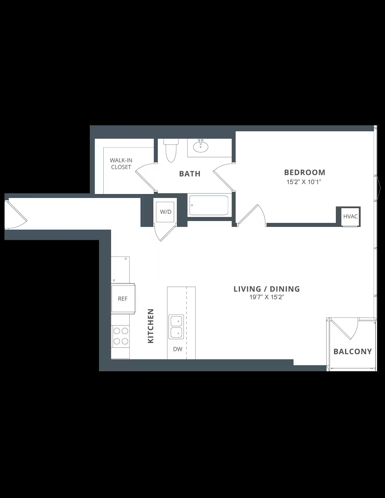1 Bed/1 Bath-A8 floor plan