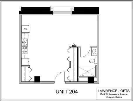 1 Bedroom floor plan