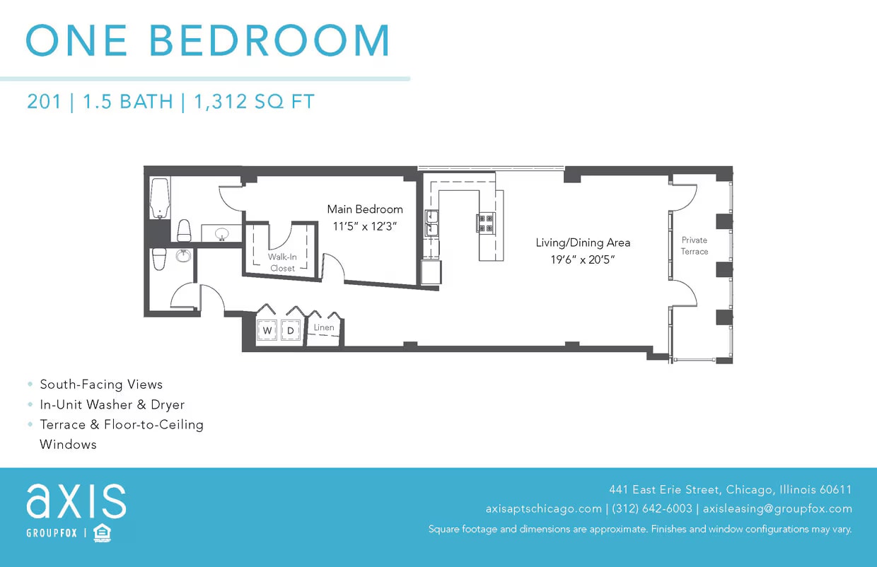 One Bedroom Loft floor plan