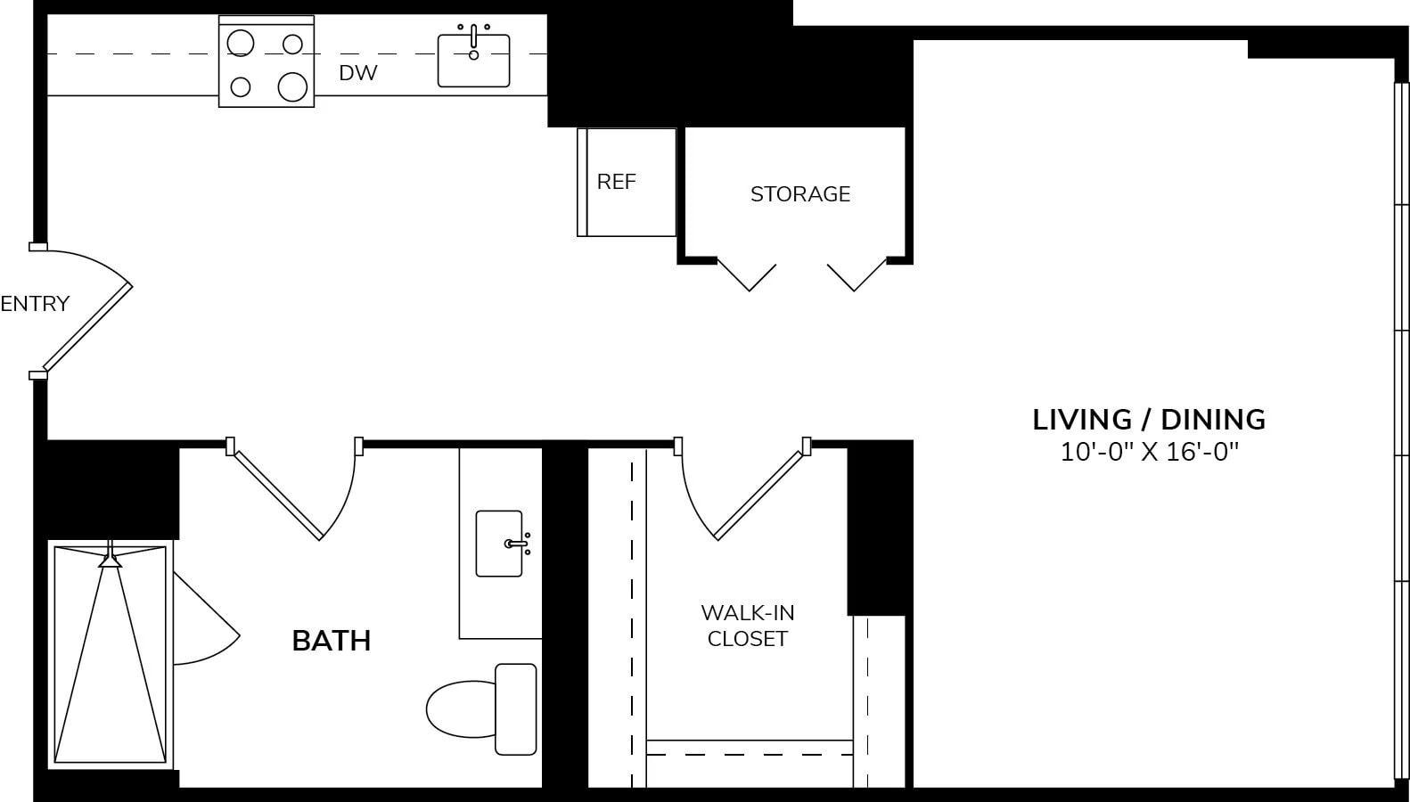 Studio 04A floor plan