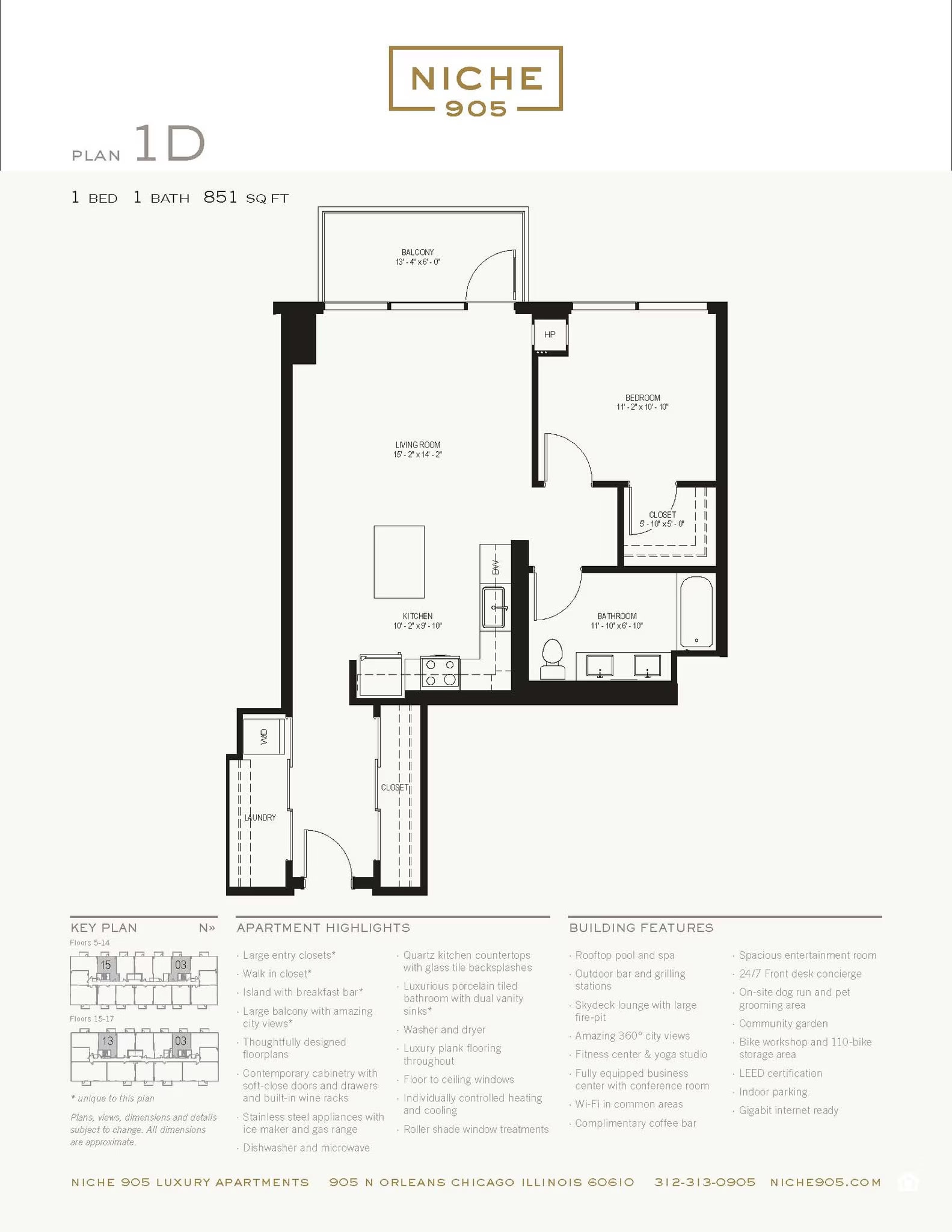 1D floor plan