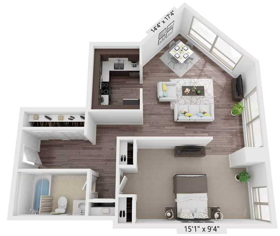 CONVERTIBLE ONE / TWO floor plan