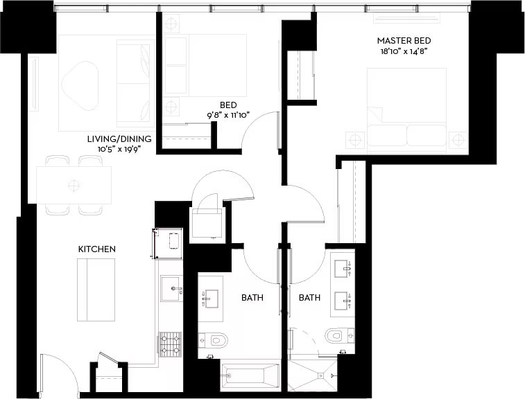 2-C floor plan