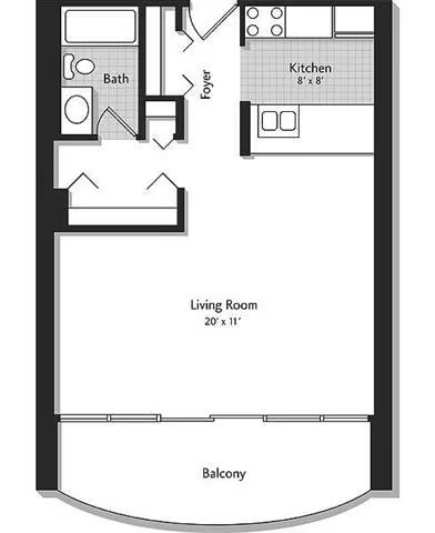 SE w/ Balcony Renovation 2 floor plan