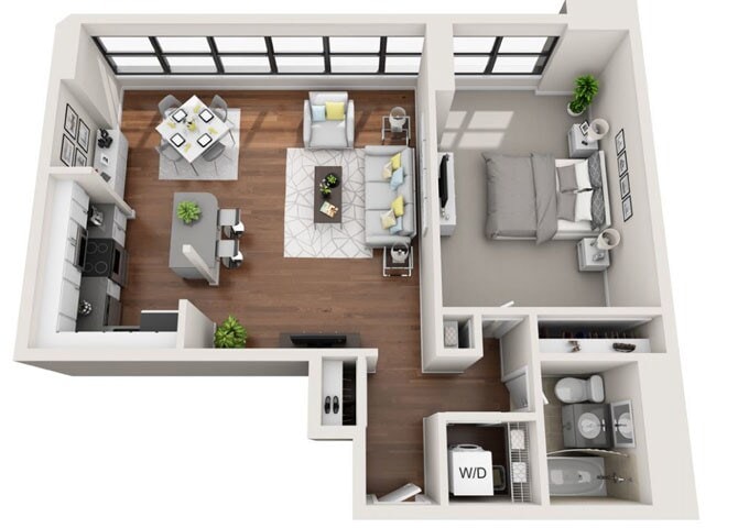 Tier 02 (1BR/1BA) floor plan