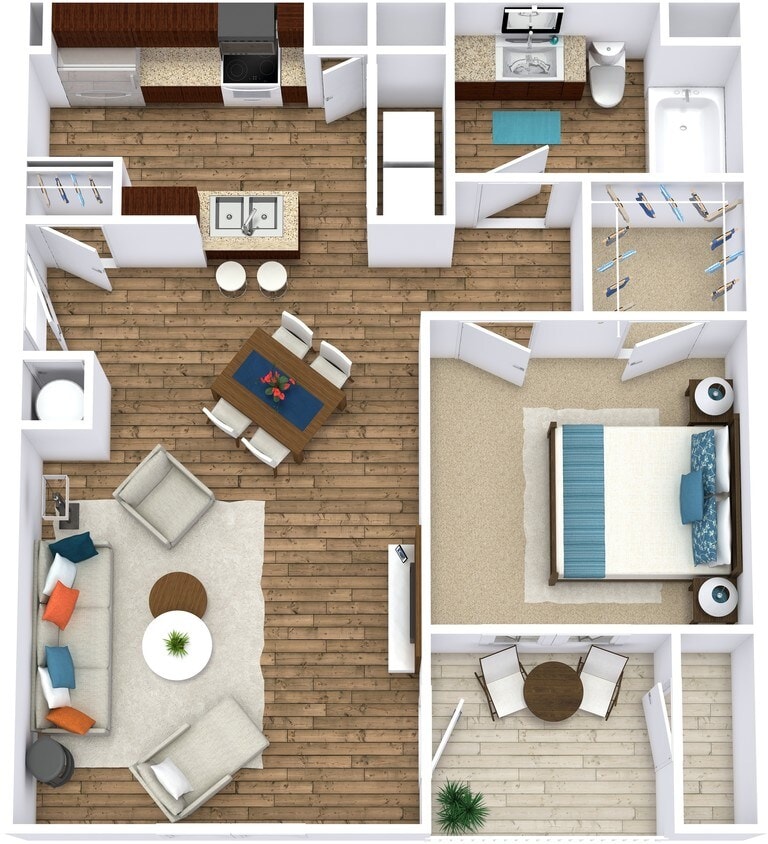 Crescent floor plan