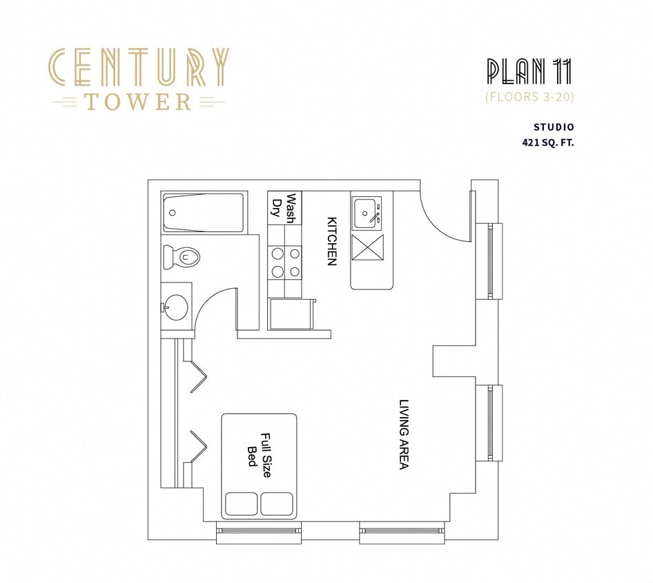 Studio 11 floor plan