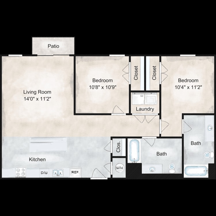 2A 60% floor plan