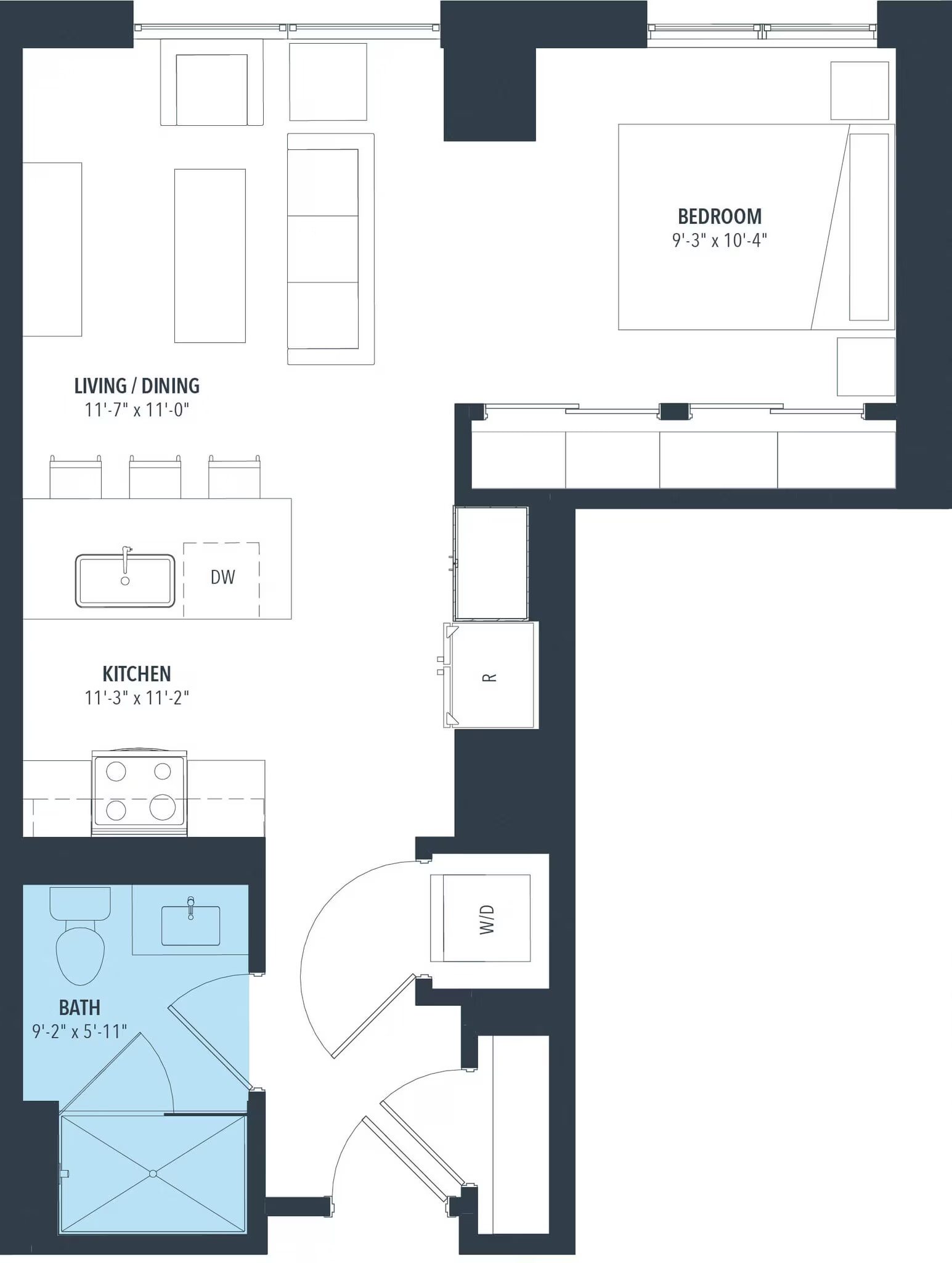 Studio-e10c floor plan