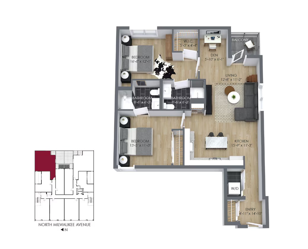 2x2 floor plan