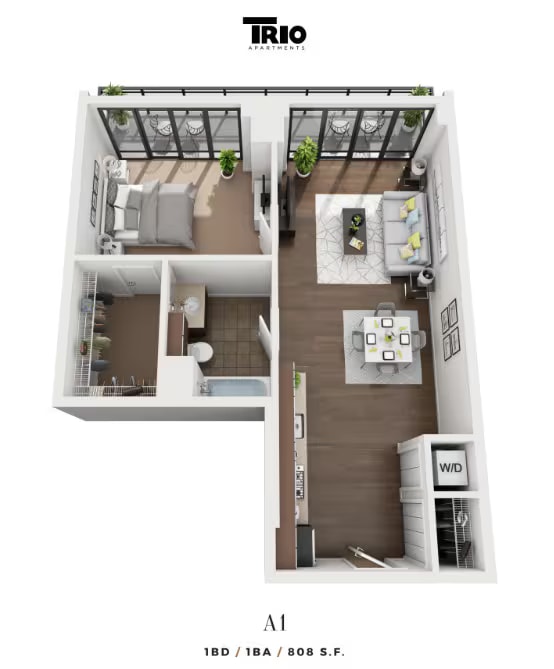 One Bedroom-A1 floor plan